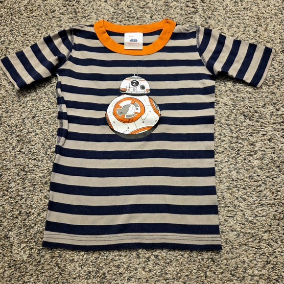 Star Wars Kids Pajamas - Navy and Gray Stripes - Picture 2 of 5